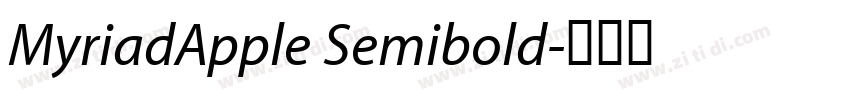 MyriadApple Semibold字体转换